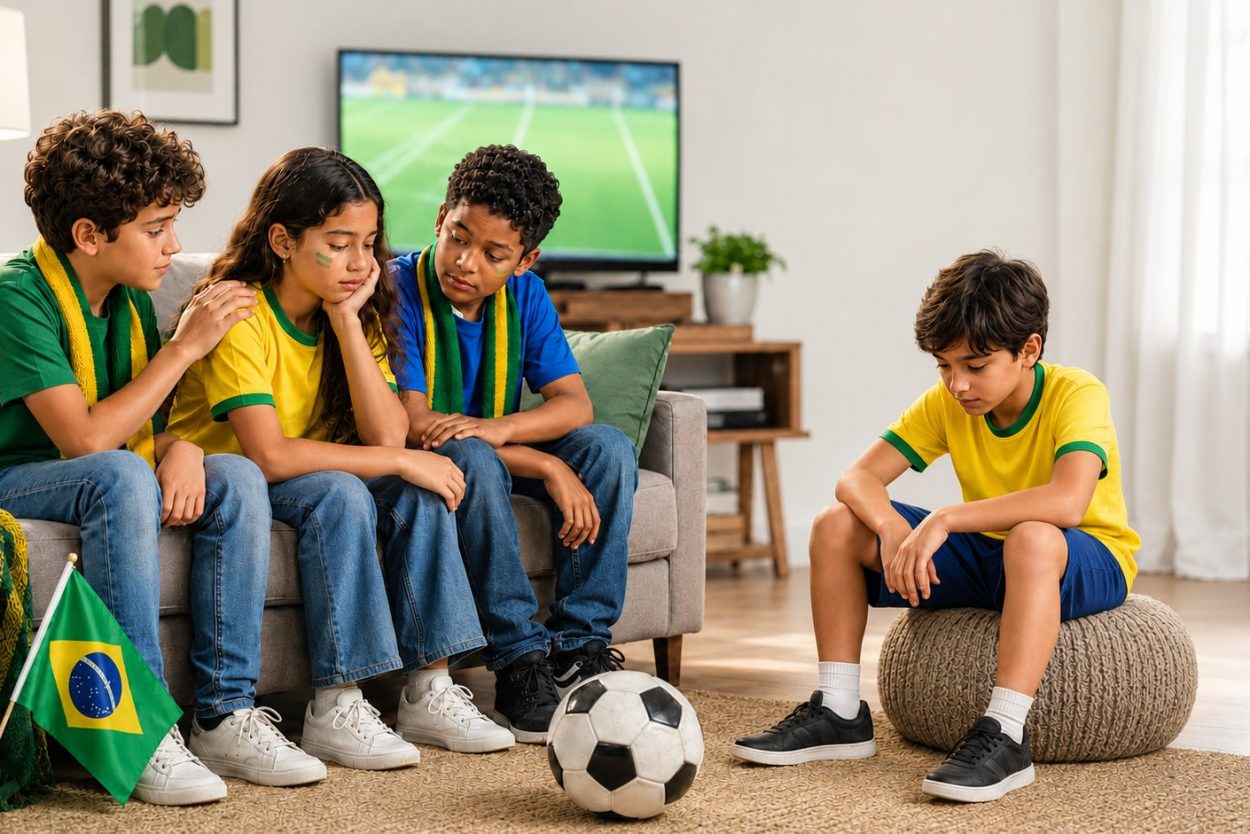 Brasil eliminado da Copa do Mundo 2026: como ajudar seu filho a lidar com a frustração?